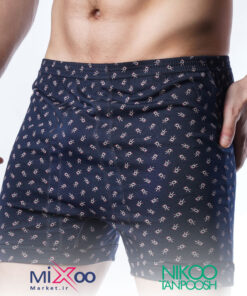 شورت پادار مردانه کمرکش لیفه ای چاپدار رنگی 3093 سایز 2XL