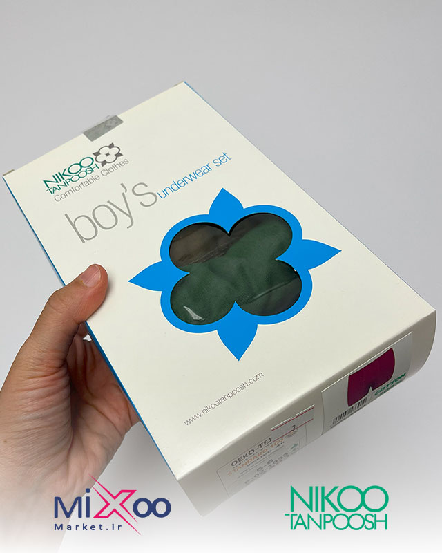 شورت پسرانه پادار کش لیفه ای رنگی ساده نیکوتن پوش3301 - تصویر 2