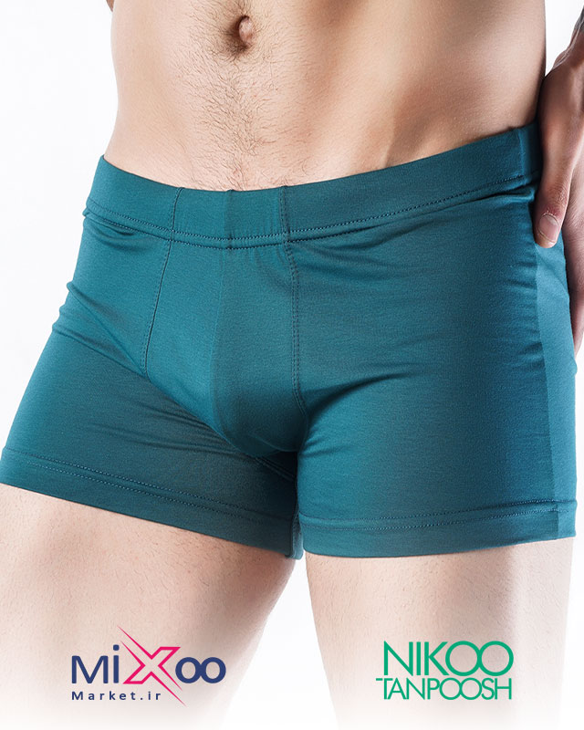 شورت پادار مردانه کمرکش تخت لیفه ای رنگی نیکوتن پوش 3087 - تصویر 5