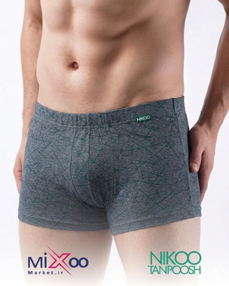شورت باکسر کمر کش لیفه ای طرحدار نیکوتن پوش 3109