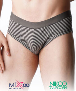 شورت اسلیپ مردانه کمرکش اسپرت راه‌راه نخی 3x نیکوتن پوش کد 3163
