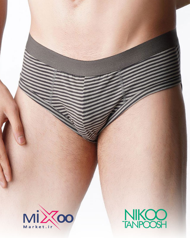 شورت اسلیپ مردانه کمرکش اسپرت راهراه نخی 3x نیکوتن پوش کد 3163