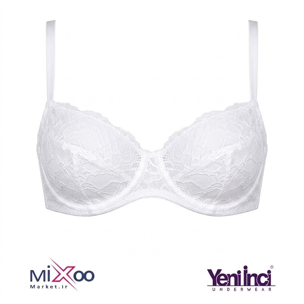 سوتین زنانه دانتل | کاپ دار بدون جک و فنردار ینی اینجی (Yeni İnci) کد 6045