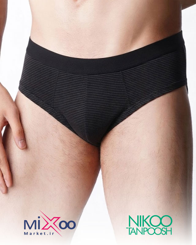 شورت اسلیپ مردانه کمرکش اسپرت راهراه نخی 3x نیکوتن پوش کد 3163 - تصویر 2